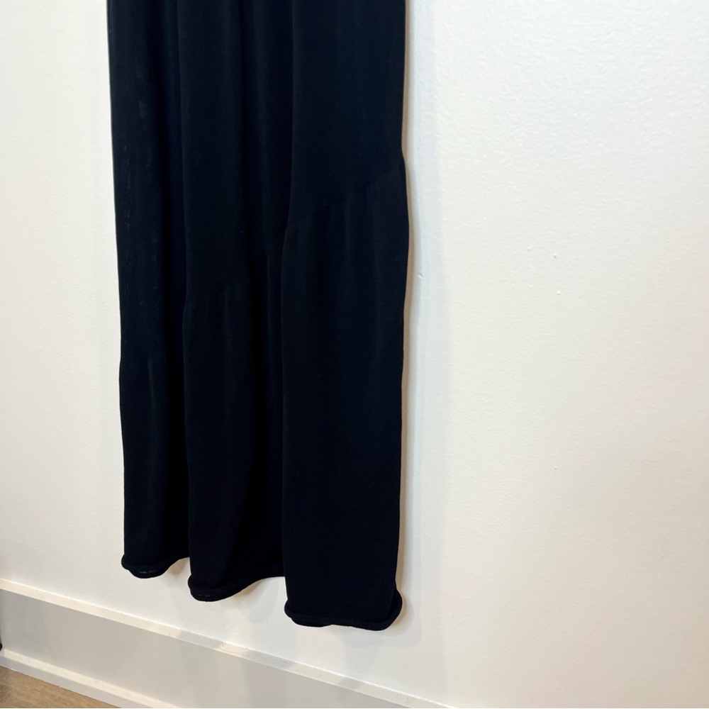 Vince tiered midi black knit cotton dress - size XS - Picture 6 of 8